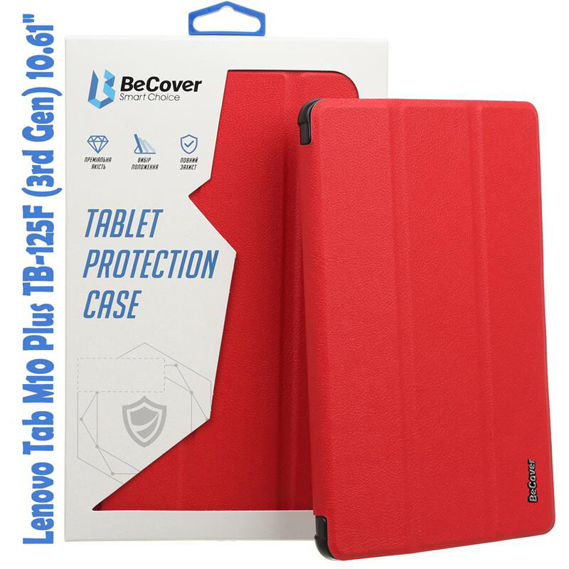 Чехол-книжка BeCover Smart для Lenovo Tab M10 Plus TB-125F (3rd Gen)/K10 Pro TB-226 10.61" Red (708306)