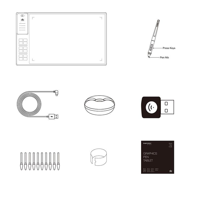 Графический планшет Huion Giano WH1409 V2 + перчатка
