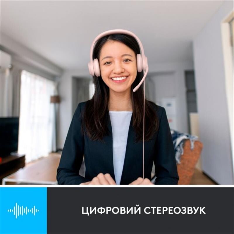 Гарнитура Logitech H390 USB Rose (981-001281)
