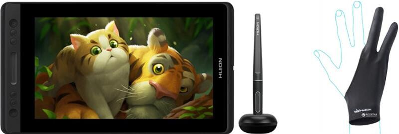 Графічний монітор Huion Kamvas Pro 13 + рукавичка