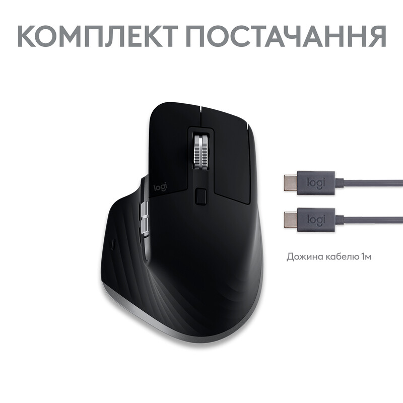 Миша бездротова Logitech MX Master 3S For Mac Space Grey (910-006571)