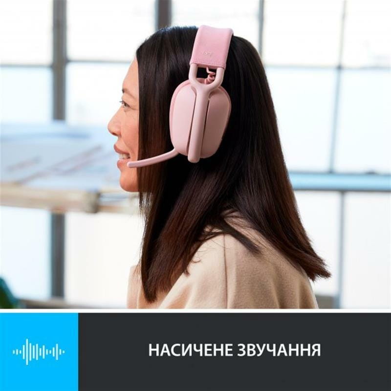 Bluetooth-гарнитура Logitech Zone Vibe 100 Wireless Rose (981-001224)