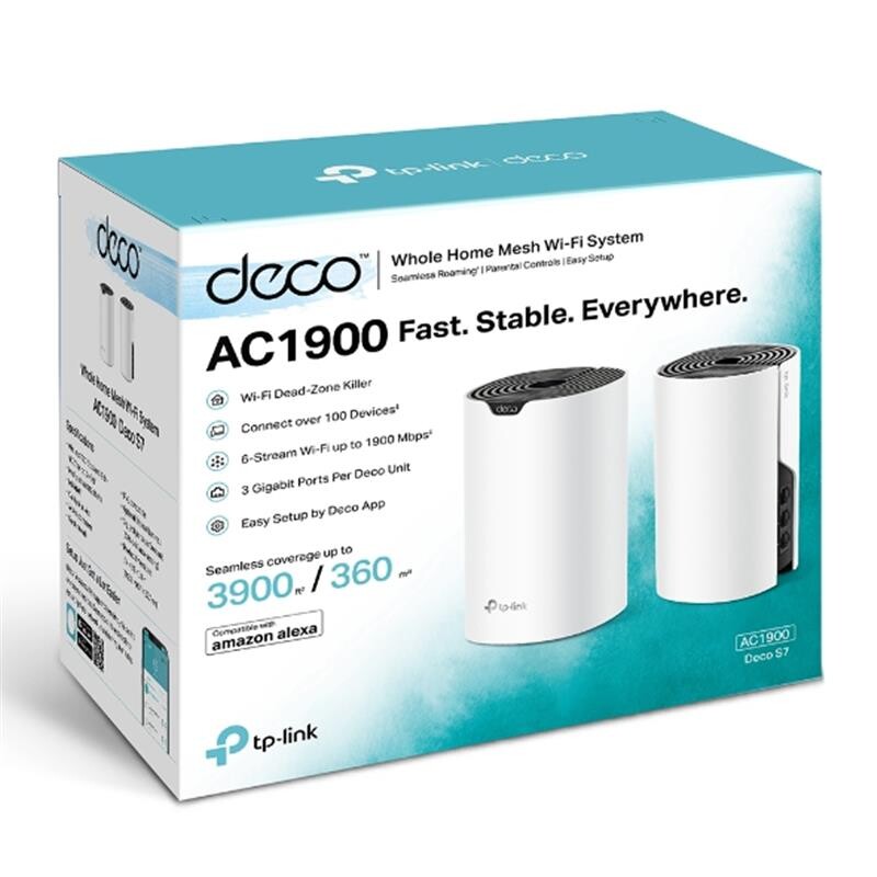 Комплект з двох Mesh Wi-Fi маршрутизаторів TP-Link Deco S7(2-pack)