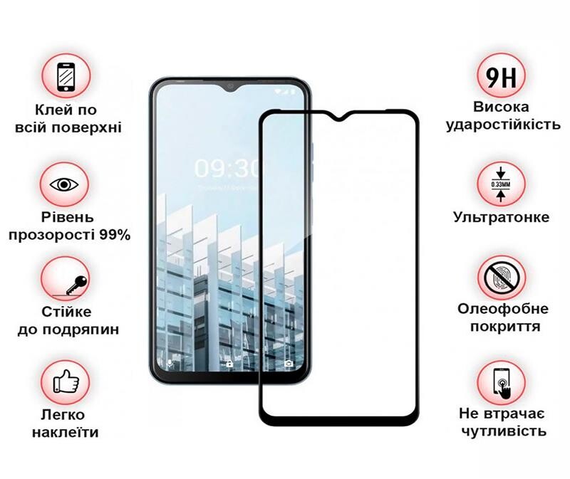 Защитное стекло BeCover для Tecno Pop 6 Pro (BE8) Black (708556)
