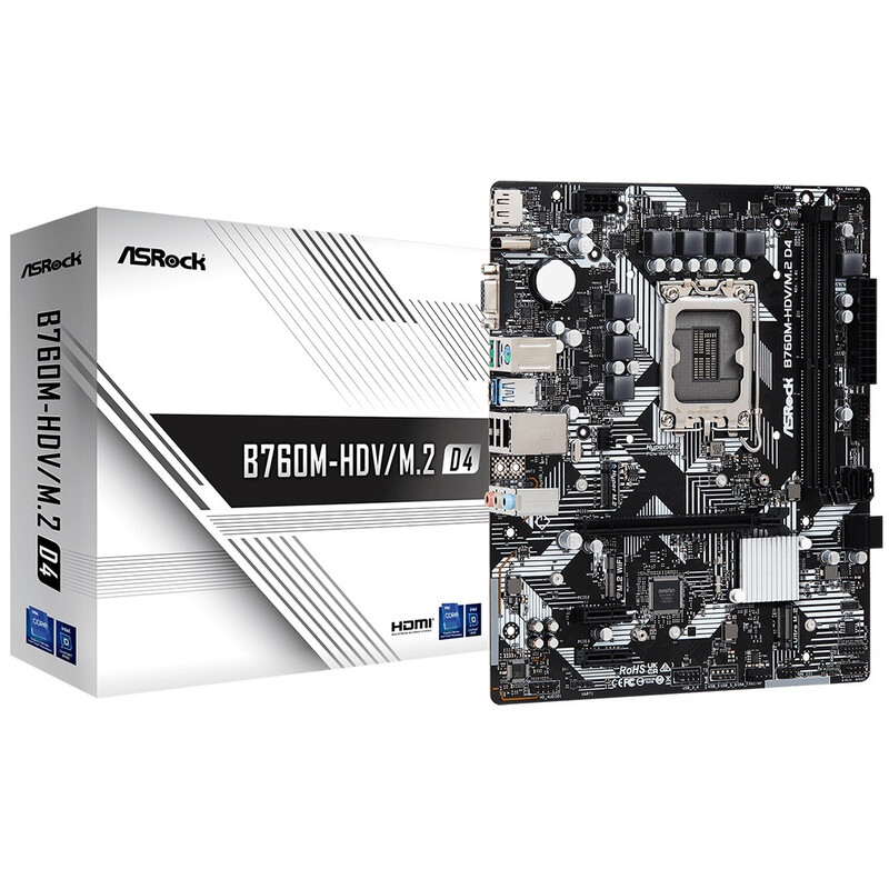 Материнская плата ASRock B760M-HDV/M.2 D4 Socket 1700