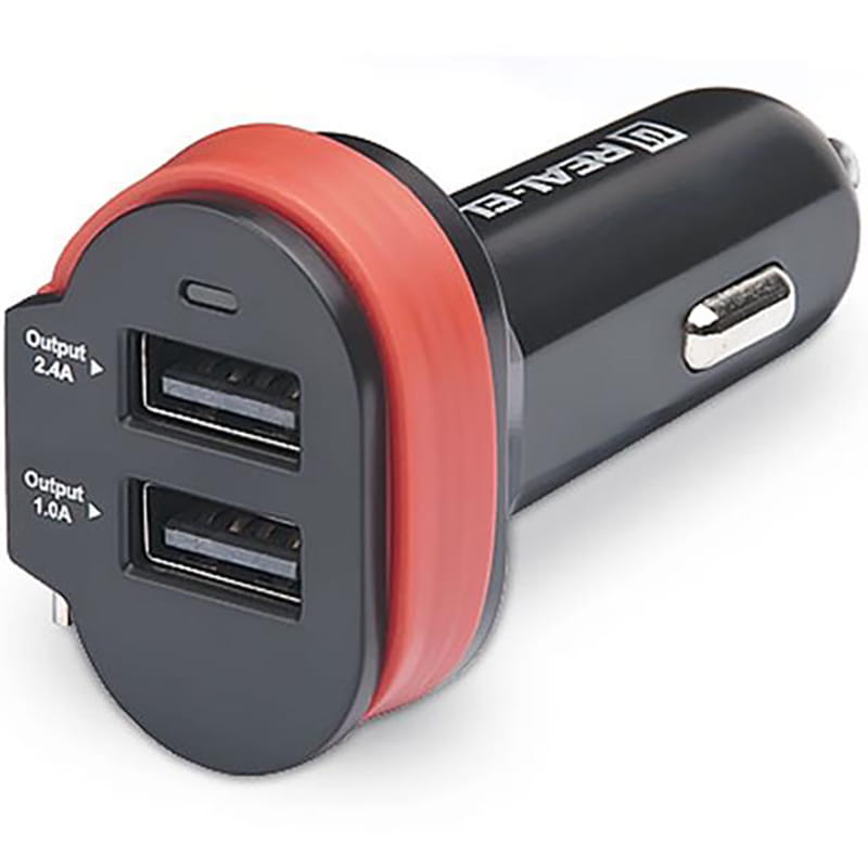 Автомобильное зарядное устройство REAL-EL CA-35 (3USBx3.4A) Black/Orange + кабель microUSB