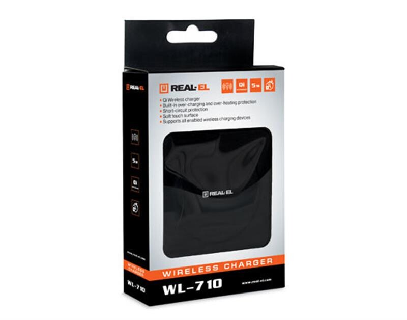 Беспроводное зарядное устройство REAL-EL WL-710 1.5A 5W Black