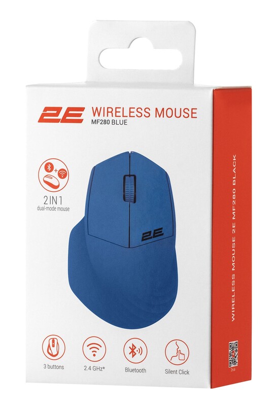 Мышь беспроводная 2E MF280 Silent Blue (2E-MF280WBL)