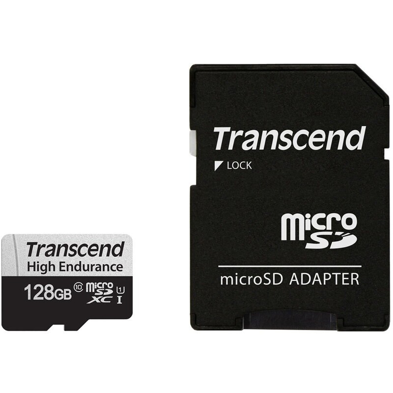 Карта пам`ятi MicroSDXC 128GB UHS-I/U1 Class 10 Transcend 350V + SD-адаптер (TS128GUSD350V)