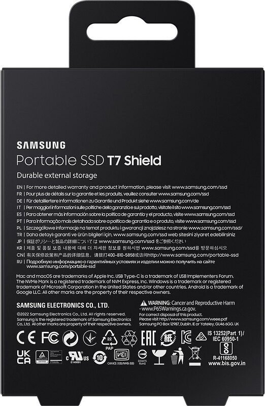 Накопичувач зовнішній SSD 1TB Samsung T7 Shield Blue (MU-PE1T0R/EU)