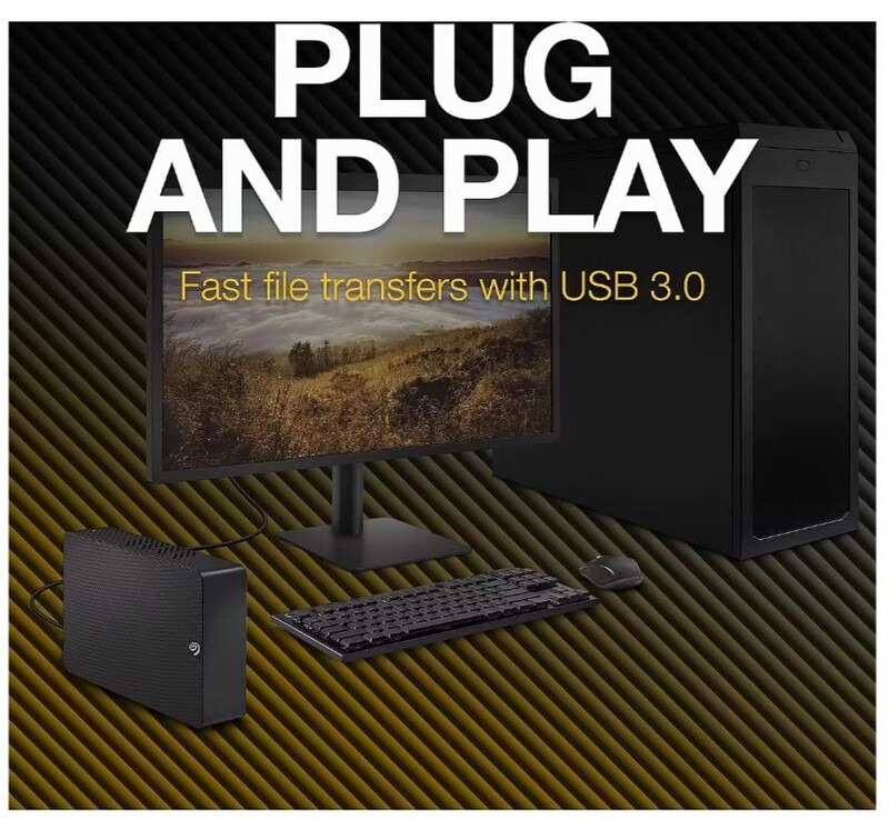 Внешний жесткий диск 3.5" USB 10.0TB Seagate Expansion Desktop Black (STKP10000400)