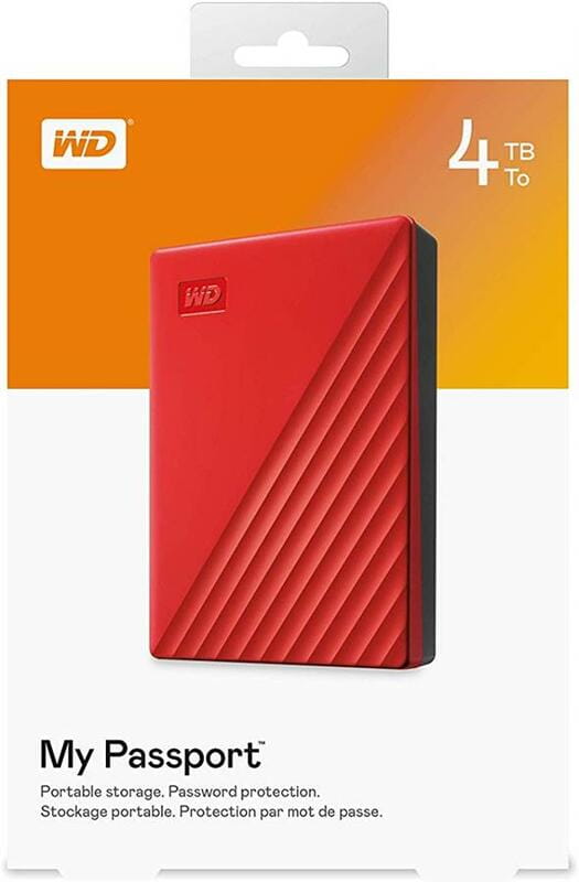 Внешний жесткий диск 2.5" USB 4.0TB WD My Passport Red (WDBPKJ0040BRD-WESN)