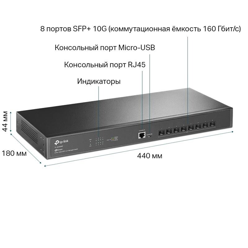 Комутатор TP-Link TL-SX3008F