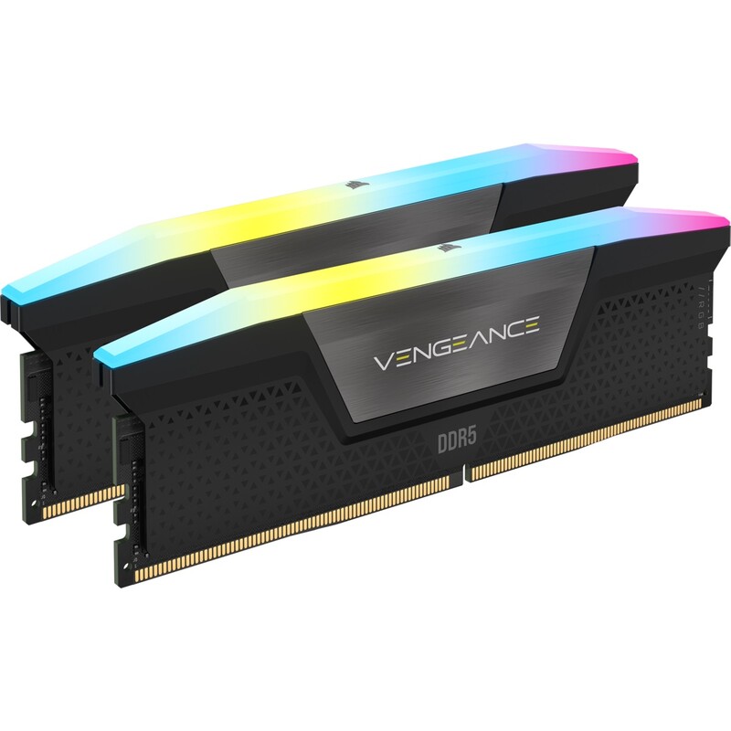 Модуль пам`ятi DDR5 2x16GB/5200 Corsair Vengeance RGB Black (CMH32GX5M2B5200C40)