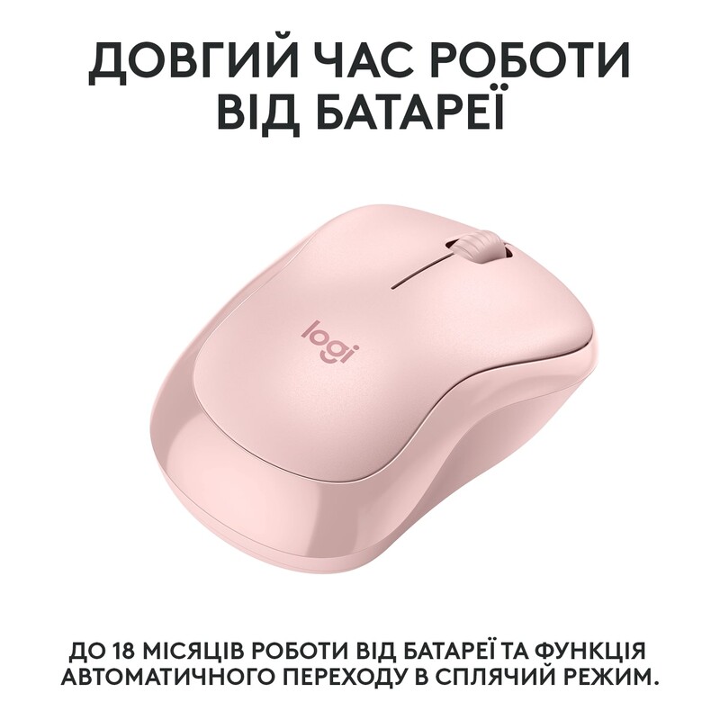 Мышь беспроводная Logitech M240 Silent Rose (910-007121)