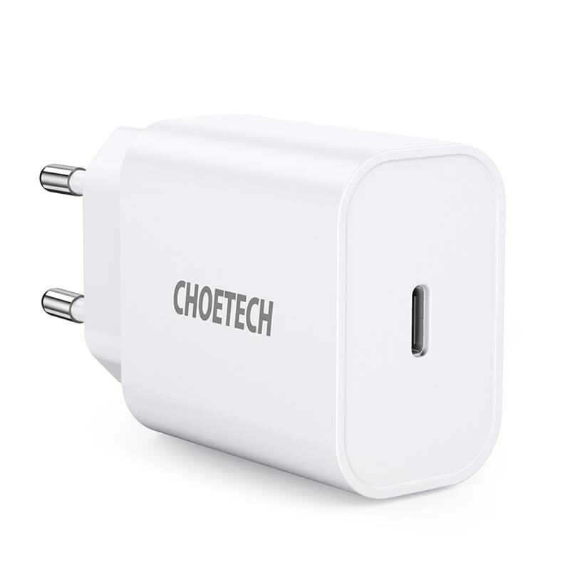 Сетевое зарядное устройство Choetech (1USBх3A) Type-C PD20W Charger White (Q5004-V5)