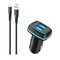 Фото - Автомобильное зарядное устройство SkyDolphin SZ18L (2USB, 3.4A) Black (AZP-000099) + кабель Lightning | click.ua