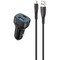 Фото - Автомобильное зарядное устройство SkyDolphin SZ19V PD 20W + QC3.0 20W Black (AZP-000105) + кабель microUSB | click.ua