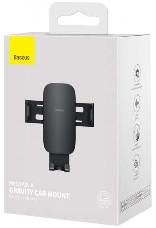 Держатель автомобильный Baseus Gravity Metal Age2 Black (SUJS000001)