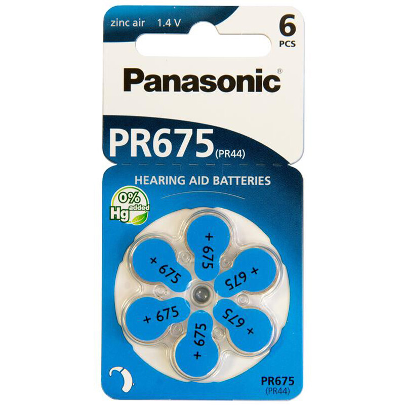 Батарейка Panasonic PR-675H BL 6 шт